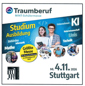 Flyer der Messe "Traumberuf" mit Termin und Ort